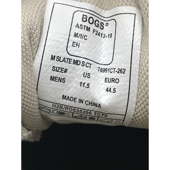 BOGS‎ Boots Mens Size 11.5 Slate Mid Suede Taupe Lace Composite Toe main image 11